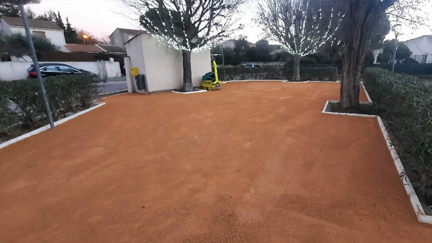 Terrain de pétanque EVRTP aménagement travaux